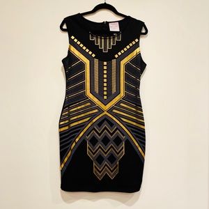 Romeo + Juliette Couture Black + Gold Dress M
